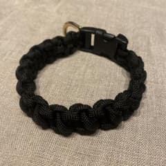 黒 パラコード 編み込み首輪のサムネイル