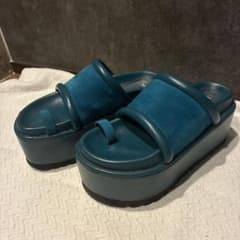 EVRIS 厚底サンダル トングサンダル ブルーのサムネイル