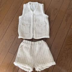 きこ*様専用⭐︎韓国子供服kidsツイードセットアップパンツのサムネイル