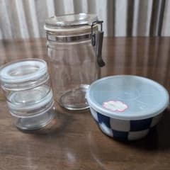 食品保存容器 4点セット ガラスキャニスターのサムネイル