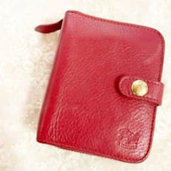 イルビゾンテ　IL BISONTE 赤財布　二つ折りのサムネイル