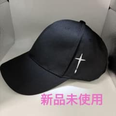 【小顔見え✨人気ブラック】雨　UV対策 刺繍キャップ 黒 韓国風 男女兼用のサムネイル