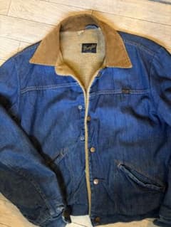 Wrangler デニムボアジャケット コーデュロイ襟 70s 黒タグ Wrangler デニムボアジャケット コーデュロイ襟 70s 黒タグ - メルカリ