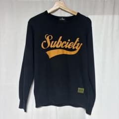 美品】サブサエティ スウェット トレーナー フロントロゴ M ブラック
