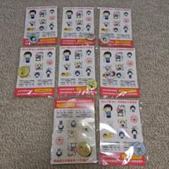 仙台弁こけし 消防・防災 シール付きピンバッジ 8個セットのサムネイル