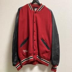 DeLONG スタジャン 赤 Michael刺繍のサムネイル