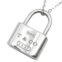 ティファニー カデナ ネックレス シルバー 南京錠 社外チェーン45㎝ 美品◎ティファニー 1837 ロック カデナ 南京錠 ネックレス シルバー
