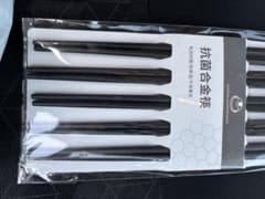 抗菌合金 ブラック箸 5本セットのサムネイル
