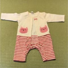 猫ちゃんが可愛い ロンパース 70のサムネイル