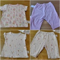 Uniqlo Short-Sleeved Pajamas, Sumikko Gurashi Mermaid Set, Size 90