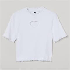 ハートTシャツ　H&M  NiziUコラボ　XSサイズのサムネイル