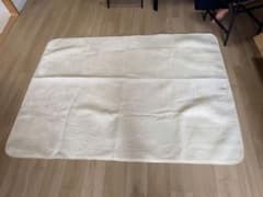 フランネルラグ 135×185cm アイボリー 滑り止め付のサムネイル