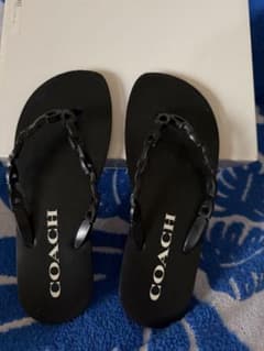 COACH 비치 샌들 블랙