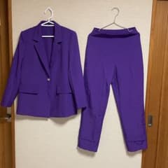 ダンス衣装　パープル ジャケット、パンツセットアップ　SHEINのサムネイル