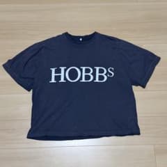 00s HOBBS ネイビー ロゴ Tシャツ L フェード 短丈のサムネイル