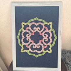 ウィルタ(アイヌ)刺繍 A4額入り 壁掛けNO.29のサムネイル