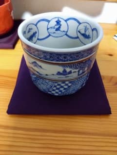 イ816 香合『景徳鎮　王懐英』『染付辻堂　香合　共箱』茶道具 イ816 香合『景徳鎮 王懐英』『染付辻堂 香合 共箱』茶道具