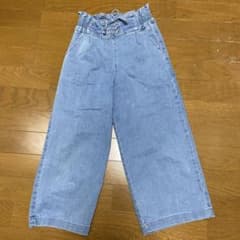 【140cm】ワイドレッグ デニムパンツのサムネイル