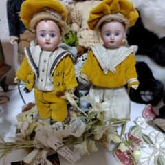 美品フランス ミニョネット アンティークドール ペア - メルカリ