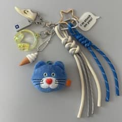 【146】 mojojojo と じゃらじゃらキーホルダー のセット 青ねこのサムネイル
