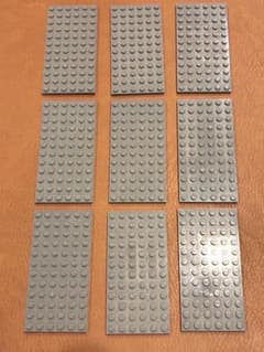 【正規品】LEGO レゴ 基礎板 プレート グレー 9枚セットのサムネイル