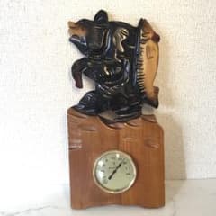 목각 곰 베어 온도계 벽걸이 인테리어