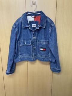 TOMMY JEANS デニムジャケット クロップド丈 ブルー W20 - メルカリ