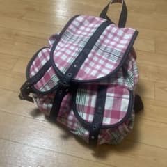 ピンク チェック柄 リュック 古着 森ガール フェアリーグランジ y2kのサムネイル