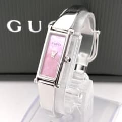 【正規品】GUCCI 1500 L ピンクシェル文字盤 バングルウォッチ 付属品有 グッチ 1500L ピンク シェル文字盤 レディース ジャンク