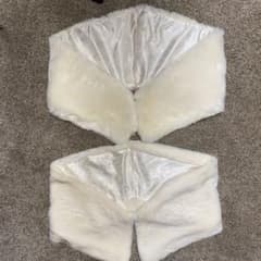 着物用 ファーショール 2点セット ホワイトのサムネイル