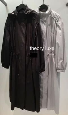 最終お値下げ⭐︎theory luxe フード付き　ジャケット　スプリング theory luxe スプリングコート ライトアウター 襟元フード付 黒 - メルカリ