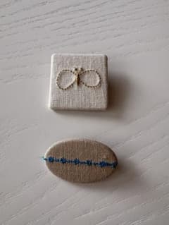 正規品ミナペルホネン刺繍ブローチ 2点セット - メルカリ