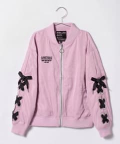 #lovetoxic袖レースアップミリタリー風ブルゾン Lサイズのサムネイル