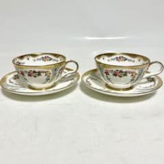美品 ロイヤルドルトン カーノック カップ＆ソーサー 2客セット 金彩