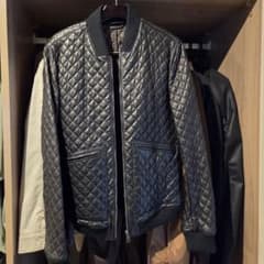 DOLCE&GABBANA キルティング レザーブルゾンのサムネイル
