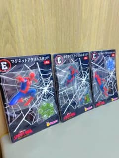 Happyくじ スパイダーマン マグネットアクリルスタンド E賞 3種 セットのサムネイル