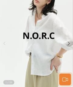 美品】N.O.R.C ノーク 麻 長袖 リネン シャツ オーバーサイズ - メルカリ