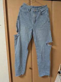 ダメージデニムパンツ ライトブルーのサムネイル