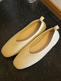 ベージュ メッシュ フラットシューズのサムネイル