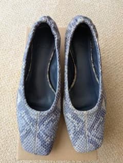 ALM. VELOCE LEATHER PUMPS 38 スネークのサムネイル