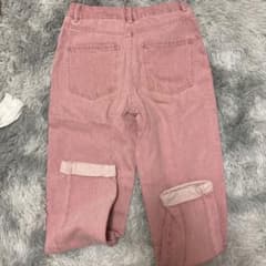 Bershka ハイウエストジーンズ　ピンクのサムネイル