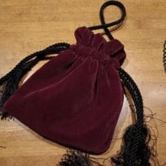 ZARA コーデュロイ ポーチ バーガンディのサムネイル