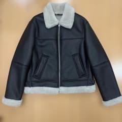 ZARA フェイクレザー ボアジャケット Mサイズのサムネイル