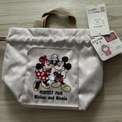 [신품]Disney 미키 & 미니 기저귀 건착 파우치 베이지