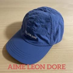 美品]AIME LEON DORE エメレオンドドレ ロゴキャップ CAP 青 - メルカリ