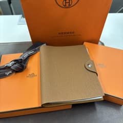 エルメス　革製品　手帳カバー　ノートカバー　ブラウンのサムネイル