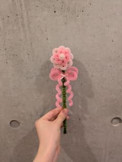 ピンクのモールフラワーのサムネイル