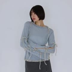 ribbon detail knit topのサムネイル