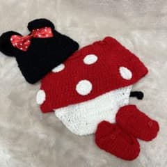 ベビー　コスチューム　ミニー　寝相アートのサムネイル