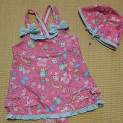 グーちゃん様専用 サンリオ ジュエルペット 水着 ワンピース 110 帽子付きのサムネイル